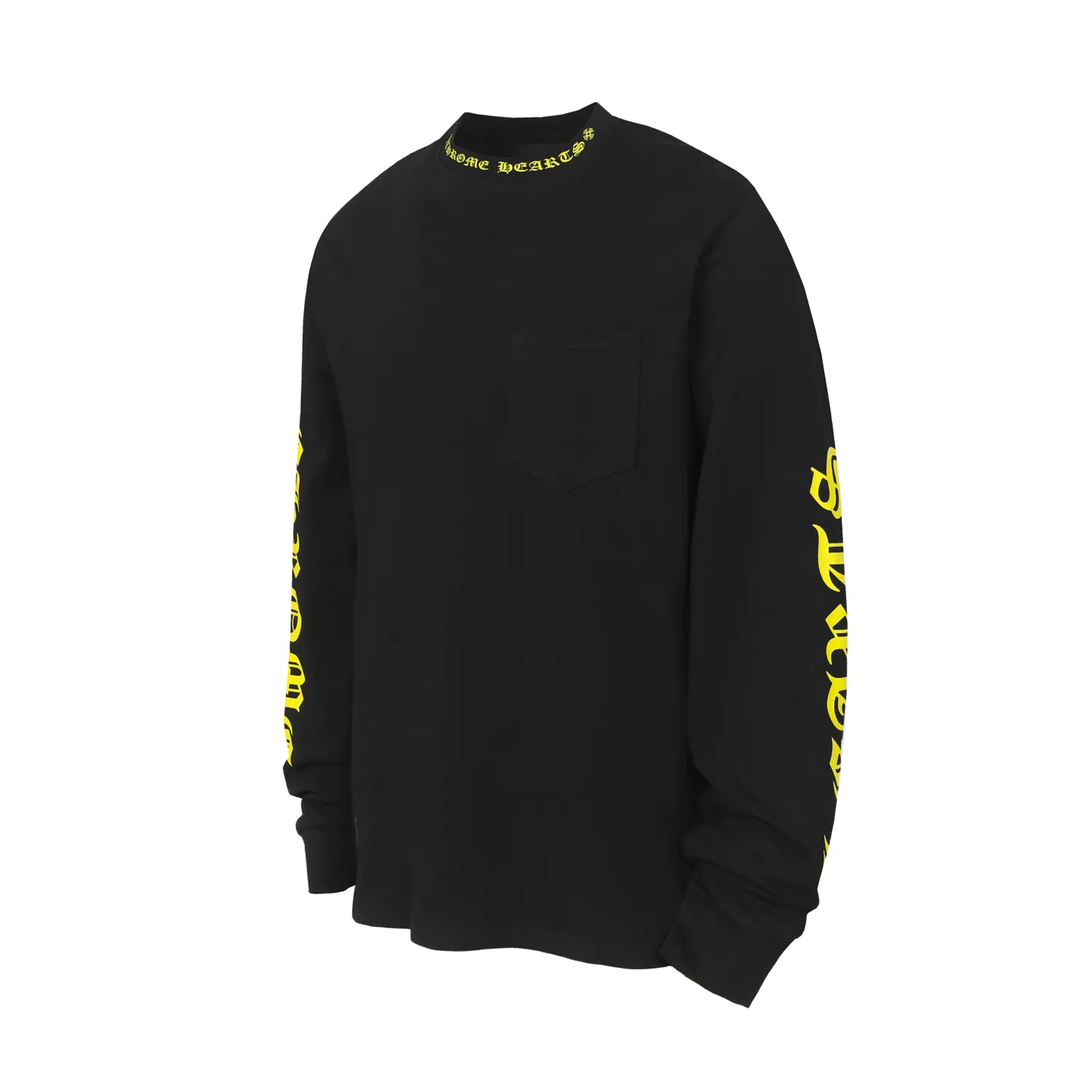 P160 Cross-border model, please do not place an order if you pursue perfection -Chrome Hearts/Chrome Hearts 23ss Sanskrit printed popular long-sleeved T-shirt -High weight, high density and high quality. The wool is soft, delicate and skin-friendly. It feels soft and silky. It has excellent warmth and skin-friendly properties. -Customized weaving and dyeing, no color difference. No matter the fabric or workmanship details, it beats the ordinary version on the market. -Colour: black -Size: S M L XL